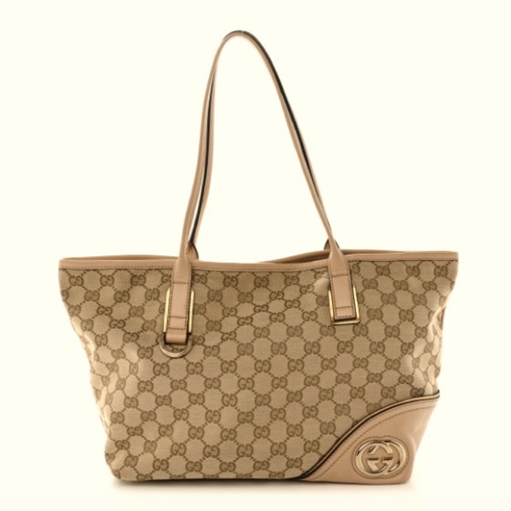 Gucci Monogram GG New Britt Small Canvas Tote Bag
